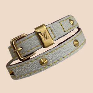 Louis Vuitton White Suhali Double Tour Bracelet